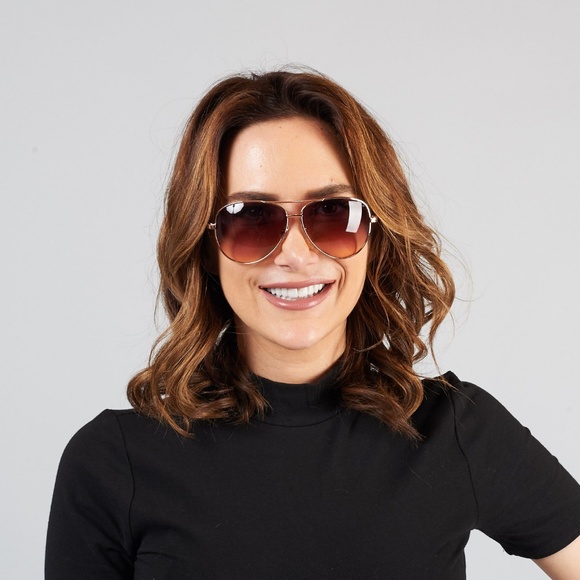 Liz Claiborne JCPenny Sloane Rose Gold Sunglasses - Picture 4 of 8